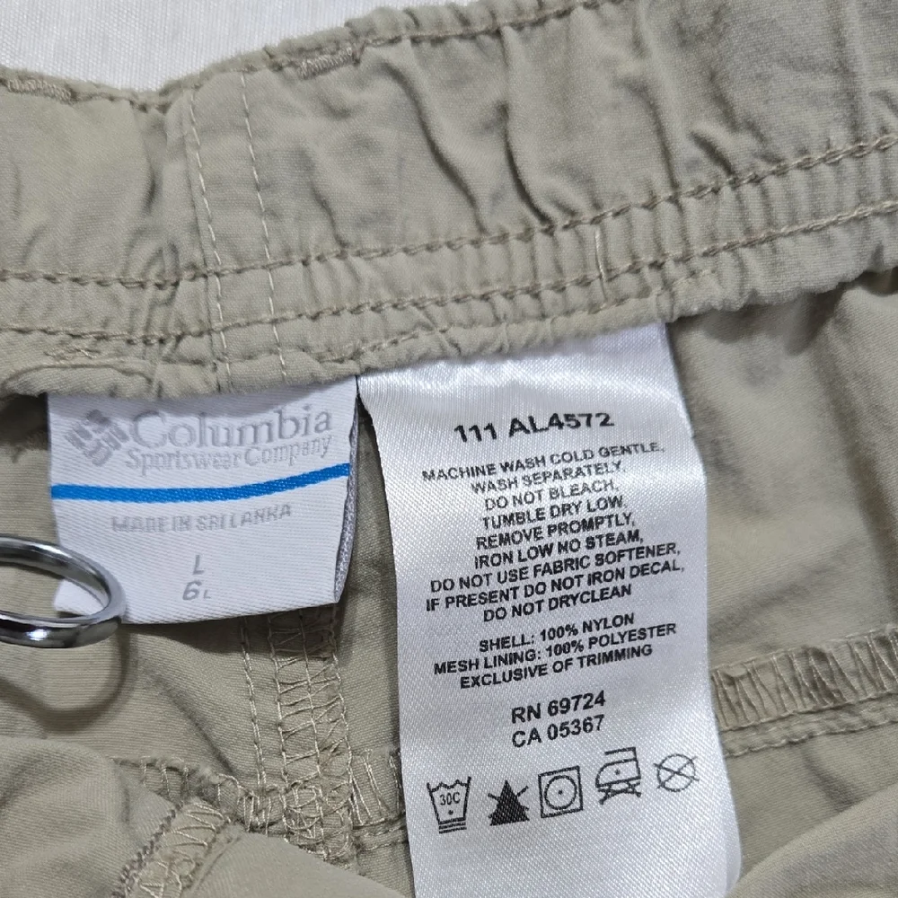 Columbia Womens Sandy River Cargo Shorts Khaki Tusk -Sz‎ L